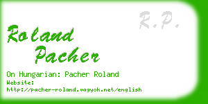 roland pacher business card